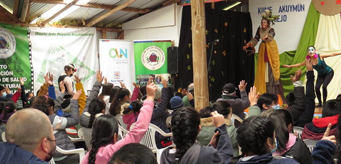 Niños, niñas y adolescentes de Nueva Imperial se reunieron tras 2 años de pausa producto de la pandemia.