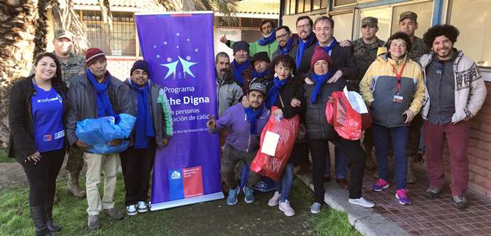 Esta entrega de prendas de invierno, se realizó en el marco de la primera activación del Código Azul en la Región de Coquimbo. 
