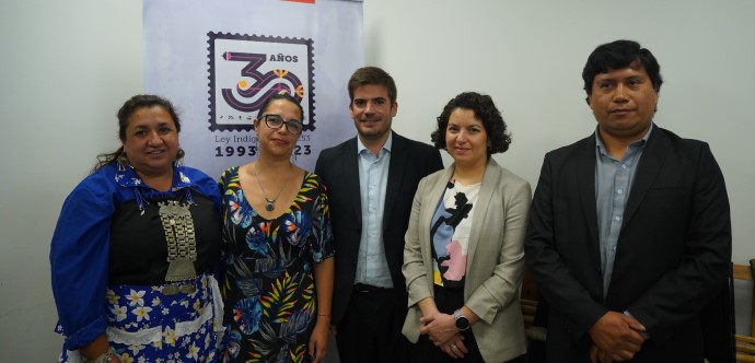 La ministra Javiera Toro Cáceres, junto al Director Nacional de CONADI, Luis Penchuleo Morales, participaron en el lanzamiento del Programa de Acción Territorial.