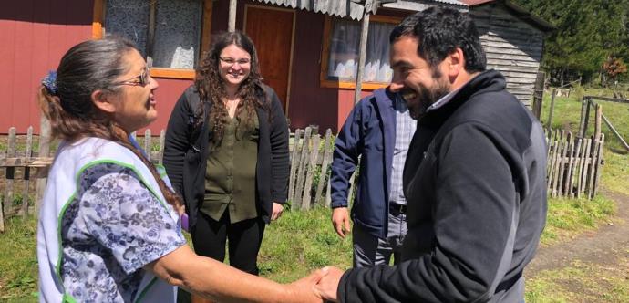 En la la autoridad compartió con familias, pequeños agricultores y emprendedores de los sectores rurales de Sensen, El Membrillo y Truful Truful.