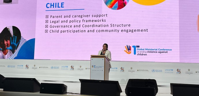 Chile asumió 4 compromisos en la Conferencia Ministerial Mundial para poner fin a la violencia contra niños, niñas y adolescentes, que se realiza en Colombia.