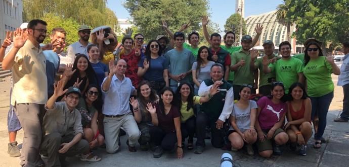 El intendente Martín Arrau, la Seremi Doris Osses, y el Director Regional de Conaf, Domingo González,  despidieron junto a los equipos, a los voluntarios que anoche arribaron a la Reserva ubicada en Pinto.