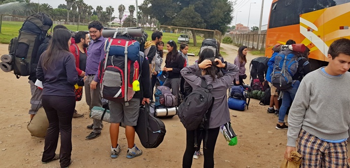 Un grupo de treinta jóvenes de la región de Coquimbo se reunió en el parque Pedro de Valdivia de La Serena para partir a realizar trabajos voluntarios en el Parque Nacional Tolhuaca