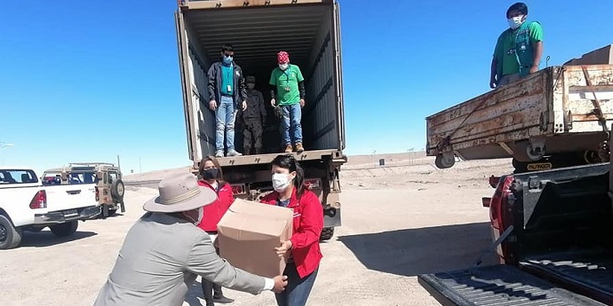 Productos serán repartidos en Putre, Camarones y General Lagos a hogares afectados económicamente por el Covid-19.