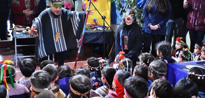 Celebración del Año Nuevo Mapuche contó con la presencia del secretario ministerial Juan Eduardo Prieto y del lonco Robinson Carimán, de la asociación Inche Tañi Mapu de Talca. 
