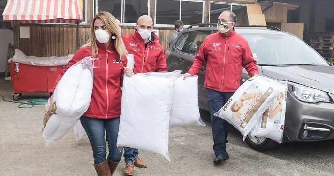 Las donaciones están orientadas a la protección de personas en situación de calle, uno de los grupos de riesgo en el marco de la emergencia sanitaria por coronavirus.