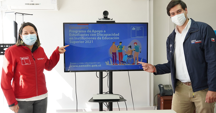  Las postulaciones al Programa de Apoyo a Estudiantes con Discapacidad en Instituciones de Educación Superior se realizan a través del sitio web: www.senadis.gob.cl y finalizan el viernes 16 de abril de 2021.