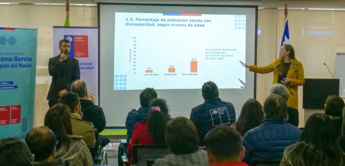 El Servicio Nacional de la Discapacidad de la Seremi de Desarrollo Social y Familia, entregaron el mapa de la realidad regional de las personas con discapacidad y con dependencia en la región del Maule.