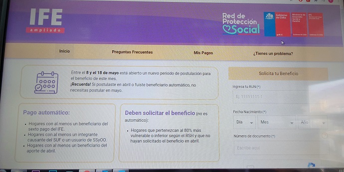 La seremi de Desarrollo Social y Familia informó que más de 96 mil familias recibirán este aporte de forma automática. Además, recalcó que “quienes no hayan recibido este beneficio antes, y estén hasta el 80% del Registro Social de Hogares, pueden hacer sus solicitudes sin ningún otro requisito”.