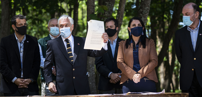 Titular de Desarrollo Social y Familia, Karla Rubilar, acompañó al Presidente Sebastián Piñera en su visita a la Región de la Araucanía. 