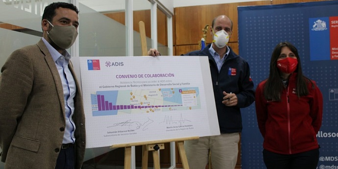  La herramienta de gestión social ADIS, que ahora está a disposición del GORE,  gracias a un convenio firmado con el Subsecretario de Servicios Sociales,  permite construir indicadores estadísticos para focalizar de mejor forma los programas y ayudas. Con la plataforma se pueden detectar y evaluar necesidades de los vecinos en cada una de las comunas de la región. 